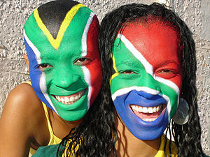 Fans celebrating the upcoming 2010 FIFA World ... Fans celebrating the upcoming 2010 FIFA World ...